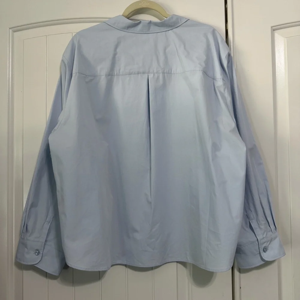 NWT Anthropologie Maeve The Bennet Buttondown Shirt | Light Blue | Size 2X - Picture 2 of 7